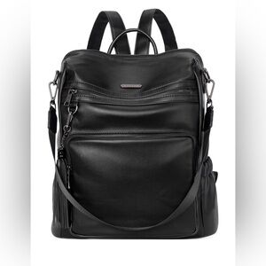 Women PU Leather Backpack Shoulder Satchel Vintage School Travel Bag.